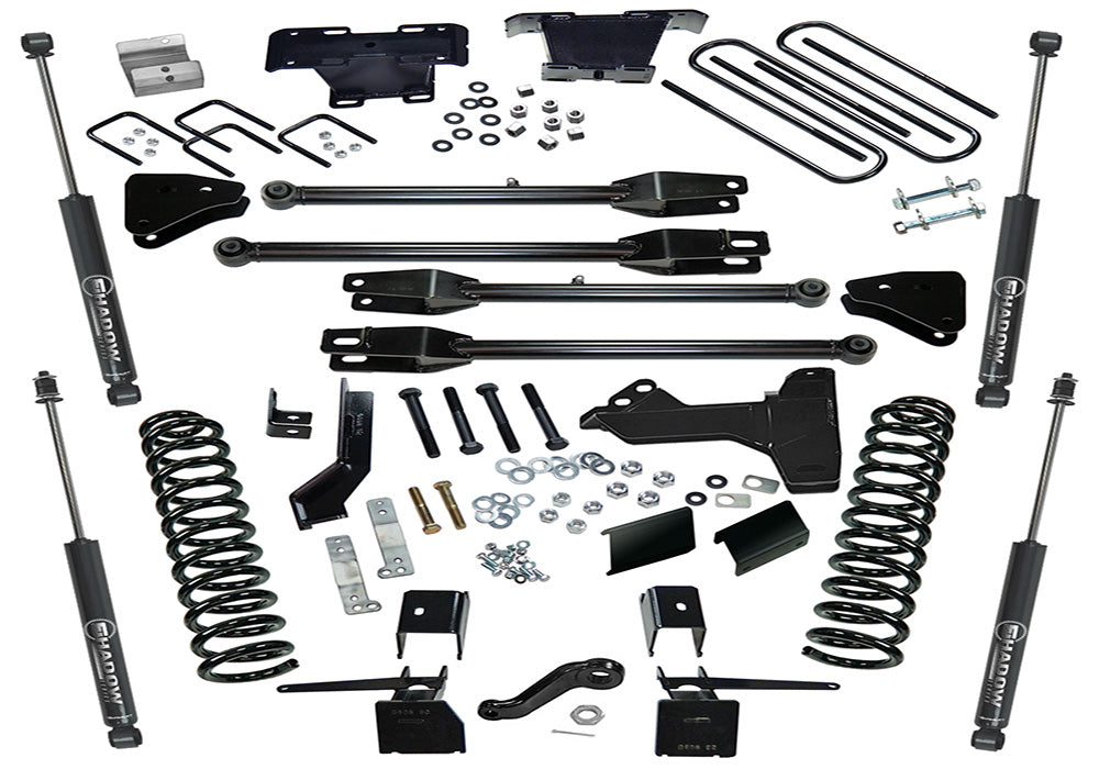 Superlift 17-19 Ford F-250/F-350 SuperDuty 4WD (Diesel Only) 6in 4-Link Lift Kit & Superlift Shocks - K171 - front view