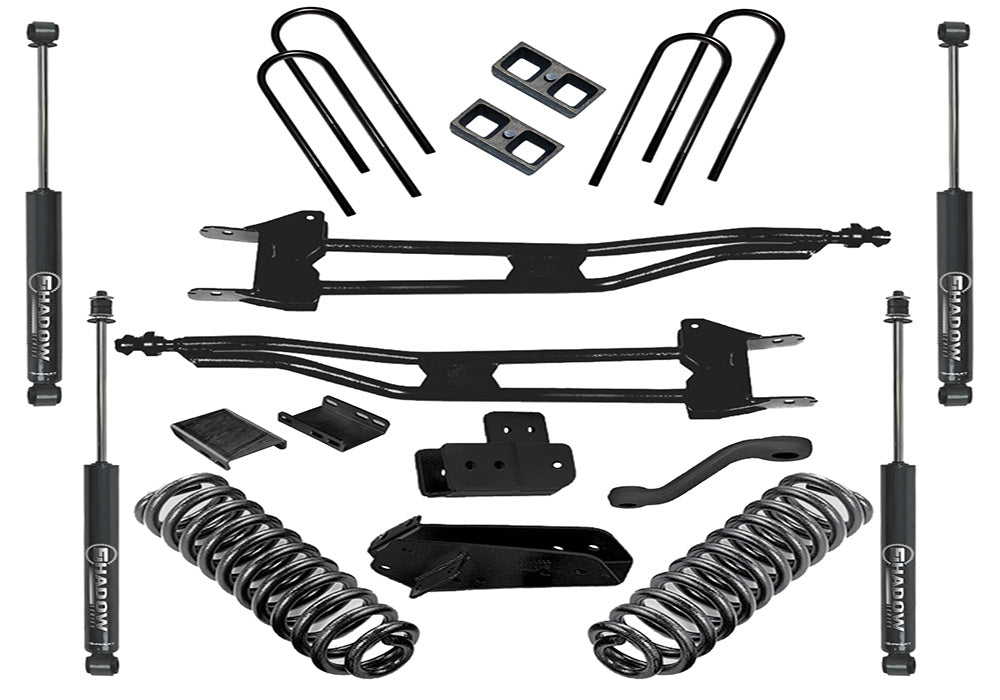 Superlift 80-96 Ford Bronco 4WD 6in Lift Kit Superunner Radius Arm Kit w/ Superlift Shocks - K388 - front view