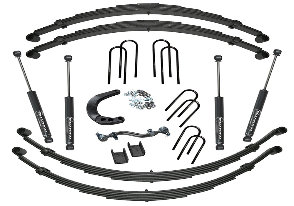 Superlift 73-91 Chevy K10/GMC K15 4WD 8in Lift Kit Rear Spring Kit w/ Superlift Shocks - K424 - front view