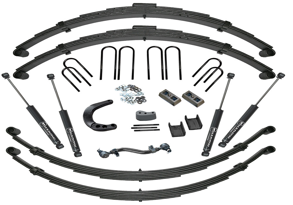 Superlift 73-91 Chevy K10/GMC K15 4WD 12in Lift Kit Rear Spring Kit w/ Superlift Shocks - K430 - front view