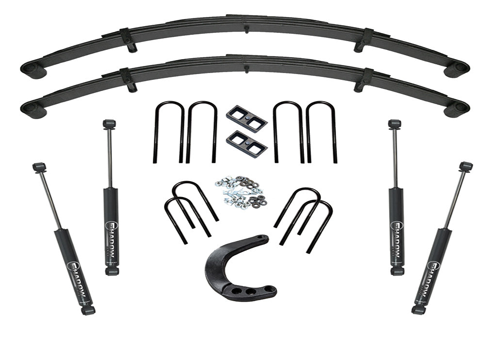 Superlift 73-91 Chevy K20/GMC K25 4WD 6in Lift Kit Rear Block Kit w/ Superlift Shocks - K440 - front view