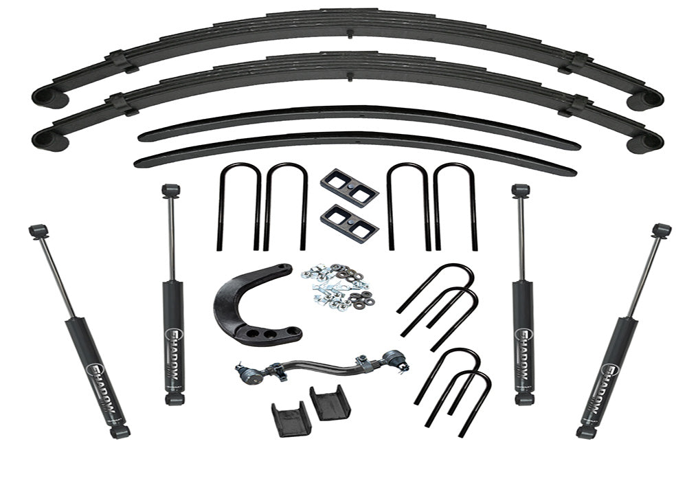 Superlift 73-91 Chevy K20/GMC K25 4WD 8in Lift Kit Rear Block Kit w/ Superlift Shocks - K444 - front view