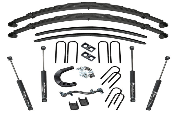 Superlift 73-91 Chevy K20/GMC K25 4WD 8in Lift Kit Rear Block Kit w/ Superlift Shocks - K444 - front view