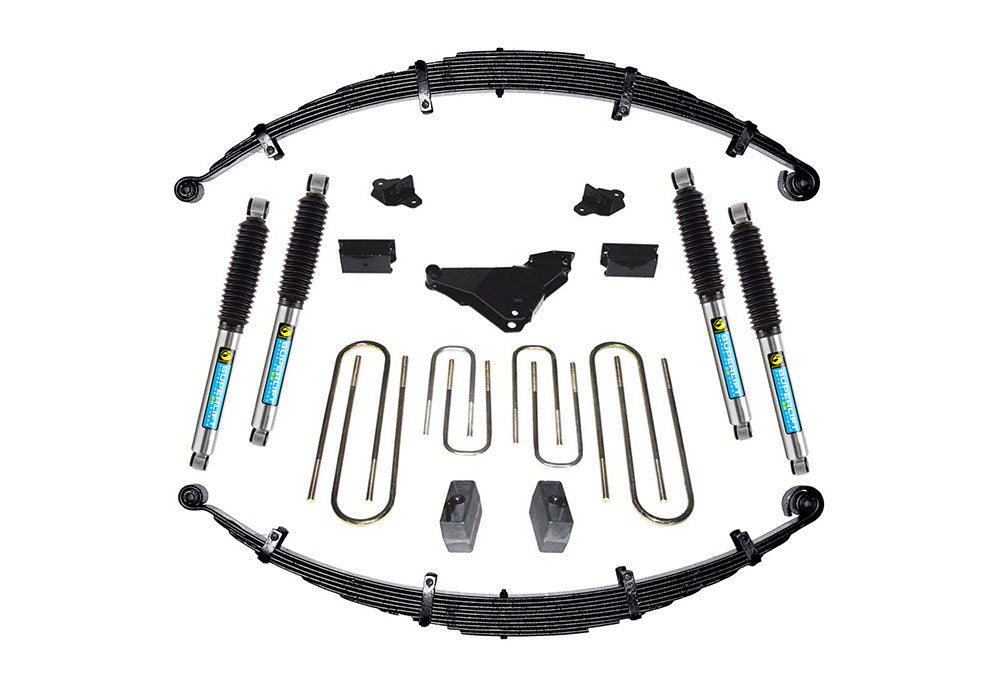Superlift 00-04 Ford F-250/F-350 SuperDuty 4WD 4in Lift Kit w/ Bilstein Shocks - K632B - front view