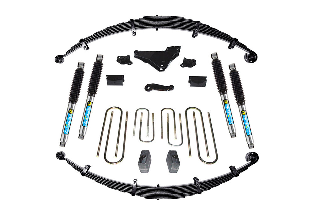 Superlift 00-04 Ford F-250/F-350 SuperDuty 4WD 6in Lift Kit w/ Bilstein Shocks - K638B - front view