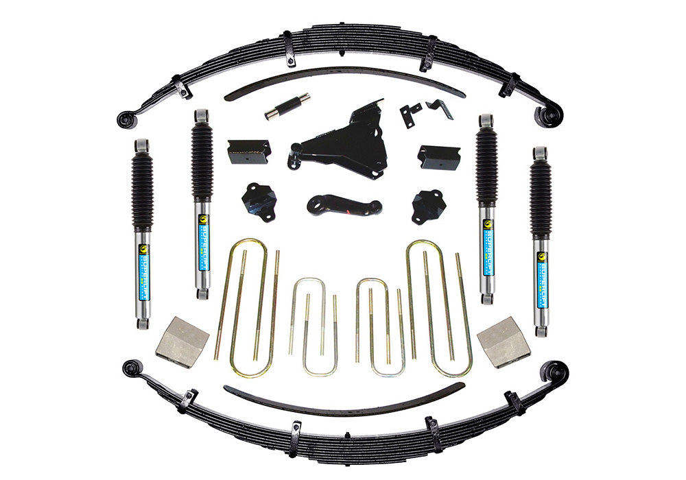 Superlift 00-04 Ford F-250/F-350 SuperDuty 4WD 8in Lift Kit w/ Bilstein Shocks - K644B - front view