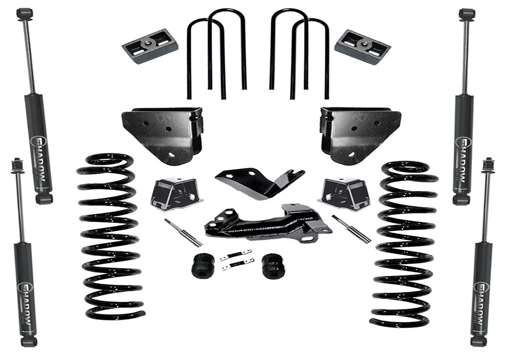 Superlift 05-07 Ford F-250/F-350 SuperDuty 4WD 4in Lift Kit w/ Superlift Shocks - K796 - front view