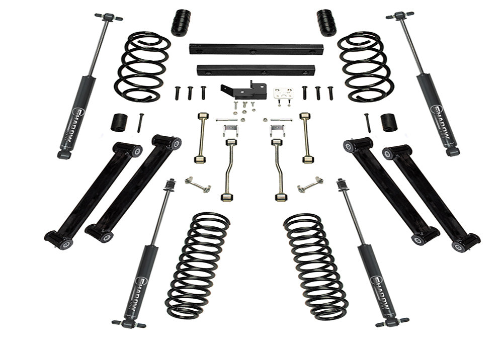 Superlift 97-02 Jeep Wrangler TJ 4in Lift Kit w/ Superlift Shocks - K842 - front view