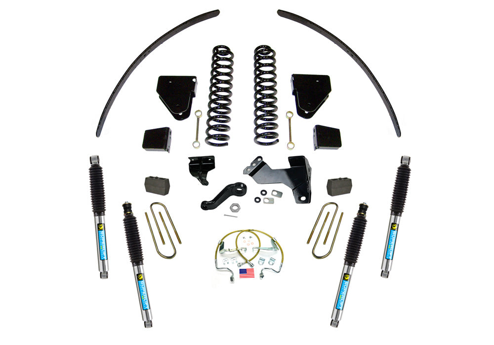 Superlift 08-10 Ford F-250/F-350 SuperDuty 4WD 6in Lift Kit w/ Bilstein Shocks - K856B - front view
