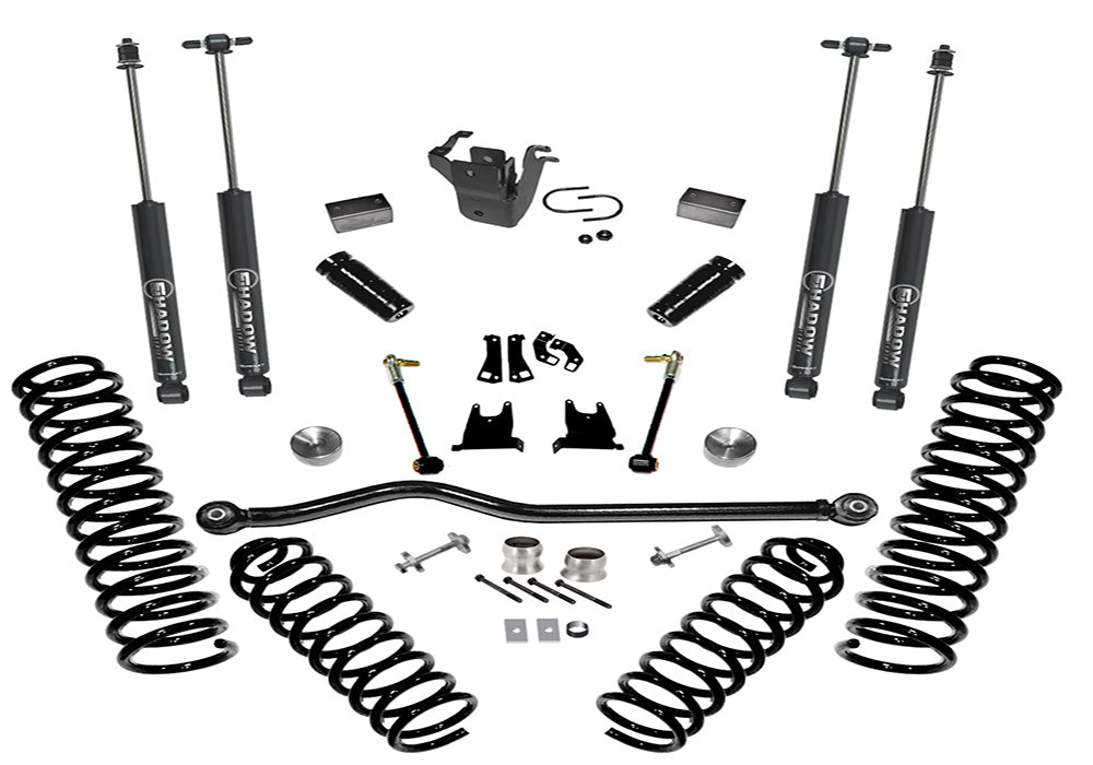 Superlift 07-18 Jeep Wrangler JK Unlimited 4in Lift Kit w/ Superlift Shocks - K928 - front view