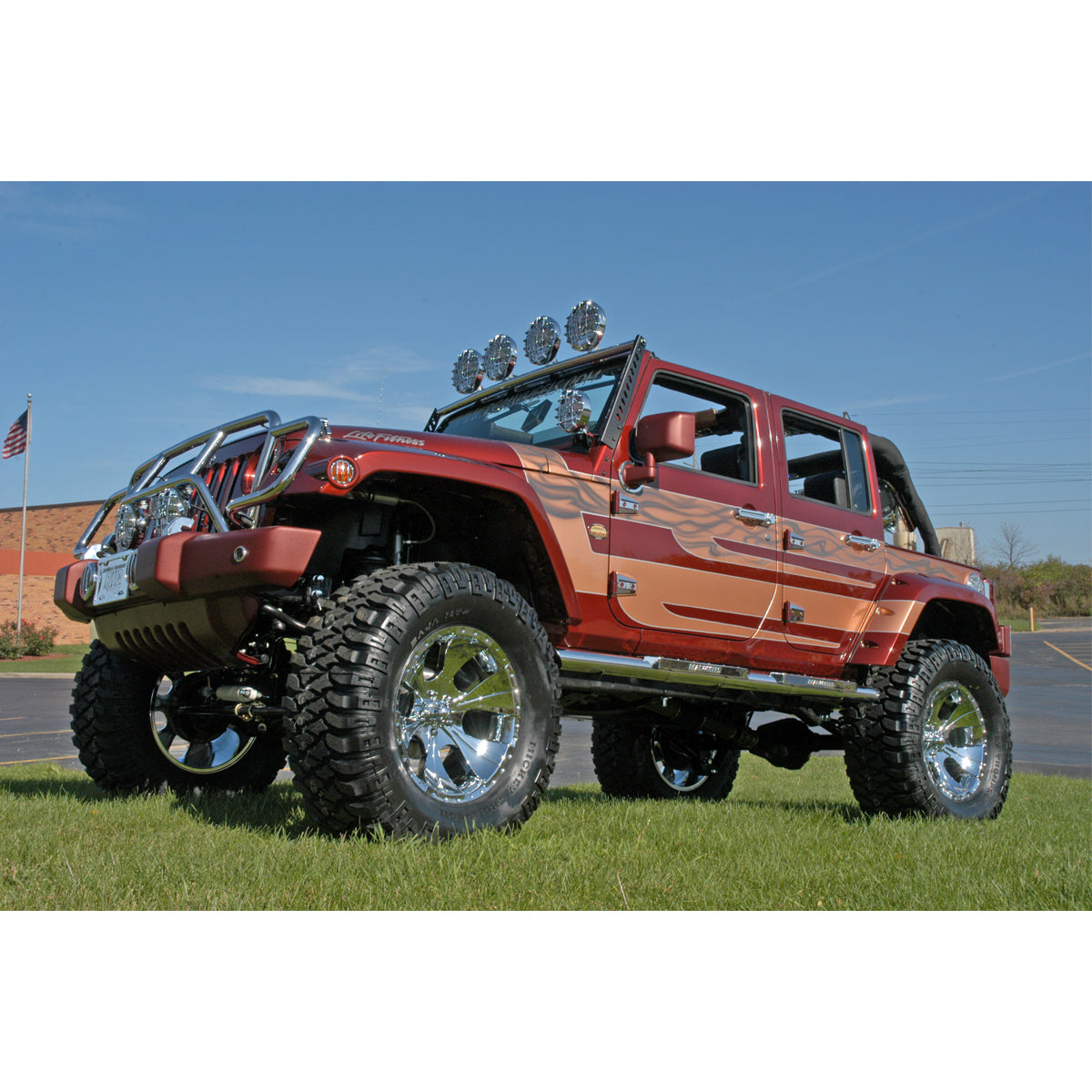 Superlift 07-18 Jeep Wrangler JK Unlimited 4in Lift Kit Standard Kit w/ Superlift Shocks - K941 - mounted