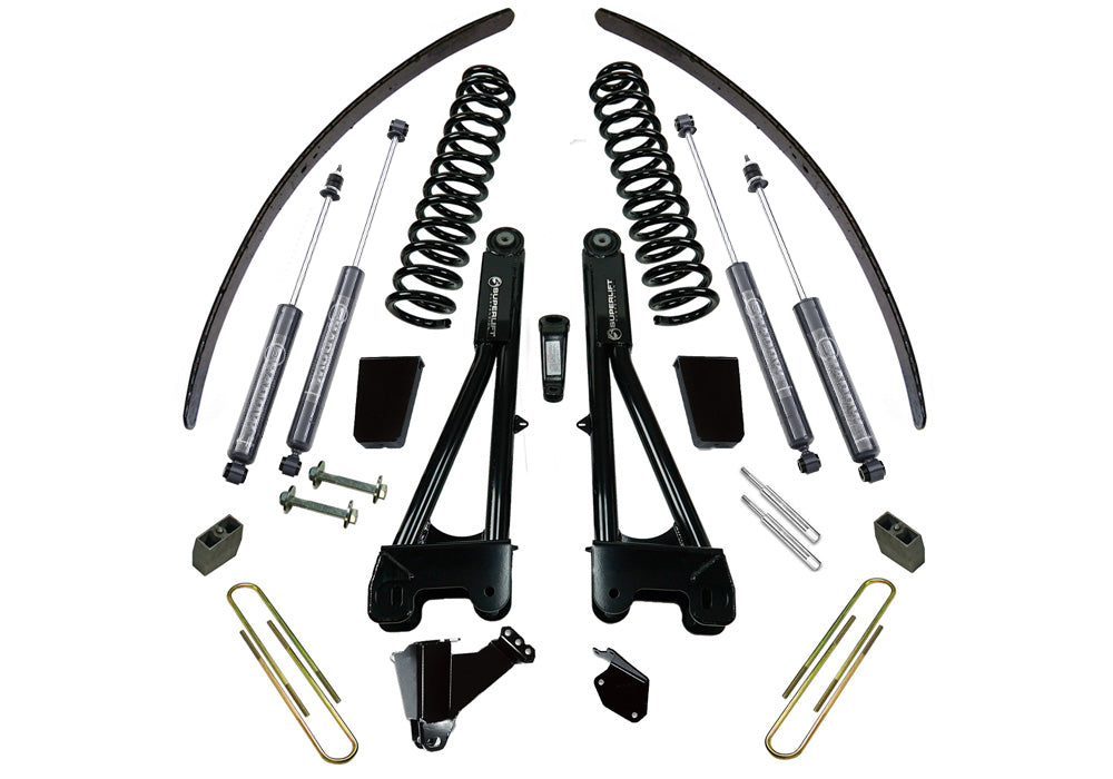 Superlift 05-07 Ford F-250/F-350 SuperDuty 4WD 8in Lift Kit w/ Repl Radius Arms & Bilstein Shocks - K979B - front view