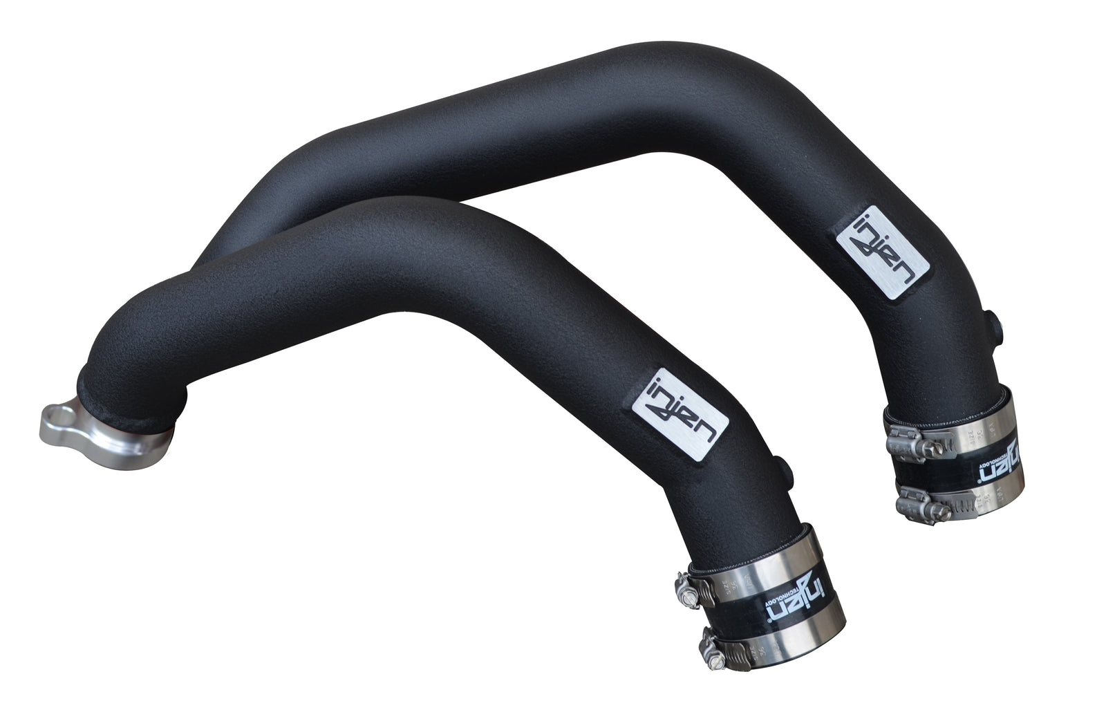 Injen 15-18 BMW M3(F80)/M4 (F82/83) 3.0L L6 Twin Turbo 2PC Aluminum Int. Charge Pipe - Wrinkle Black - SES1116ICPWB