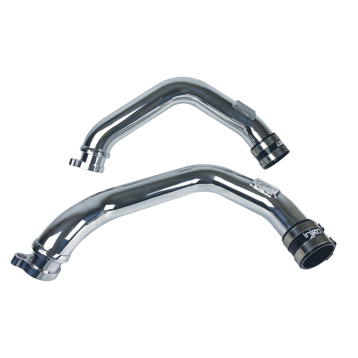 Injen 15-18 BMW M3 (F80) L6 Twin Turbo Polished Intercooler Charge Pipe w/ 1/8in Female NPT Bungs - SES1116ICP