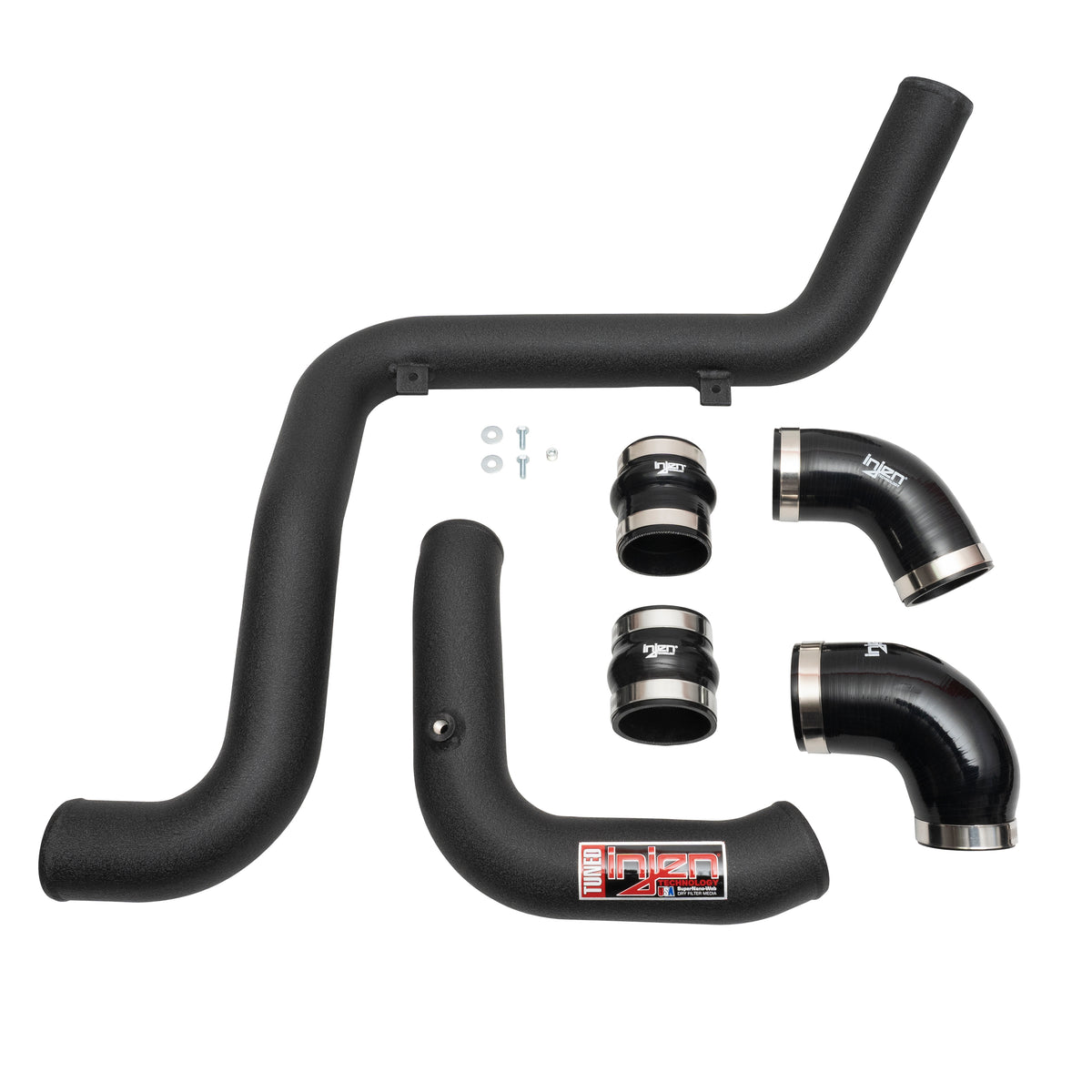 Injen 13-18 Ford Focus ST L4 2.0L Turbo SES Intercooler Pipes Wrinkle Black - SES9002ICPWB
