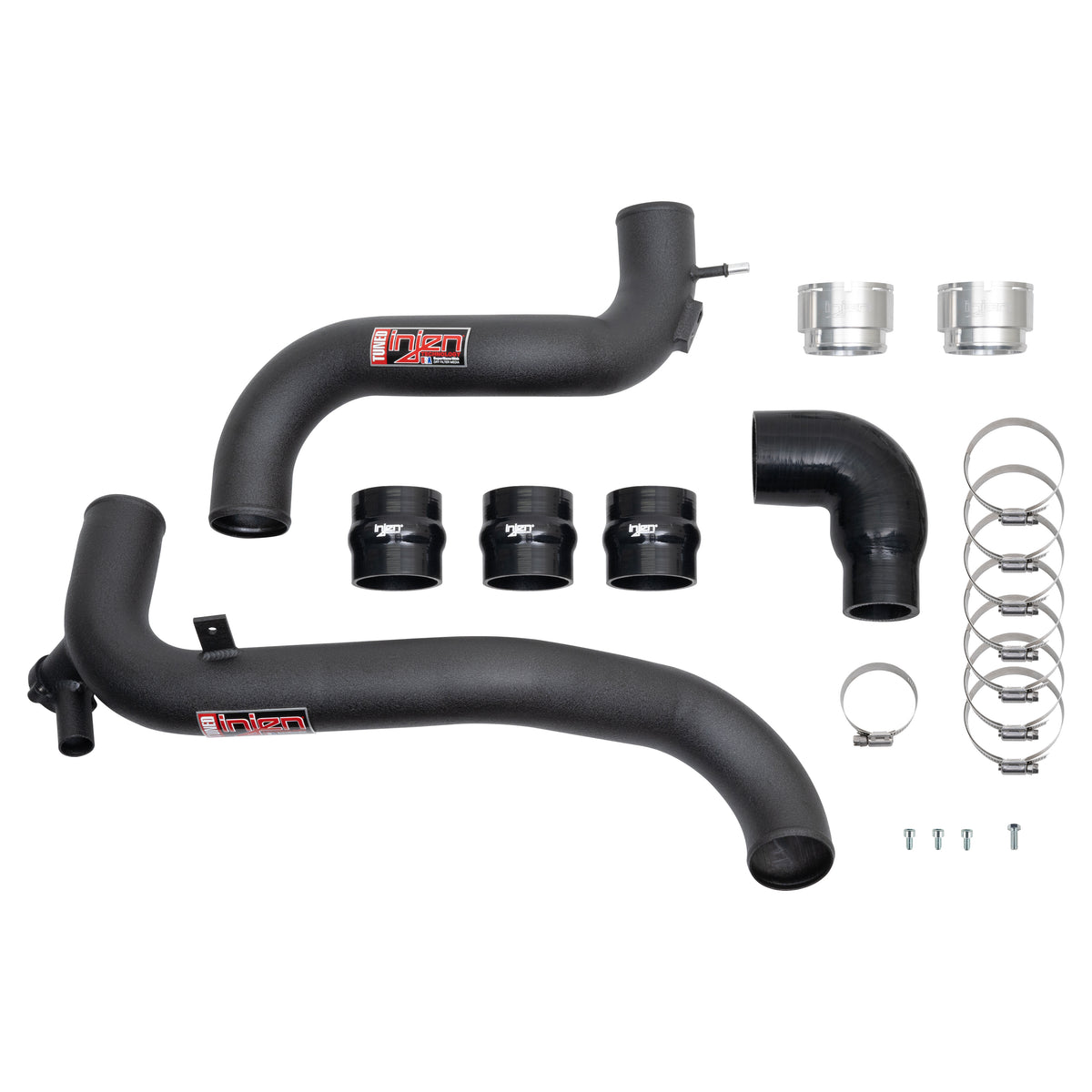 Injen 21+ Ford Bronco L4-2.3L Turbo EcoBoost SES Intercooler Pipes Wrinkle Black - SES9300ICPWB