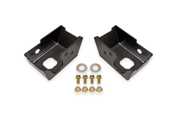 BMR 21-24 Ford Bronco Rear Shock Mount Skid Plates - Black Hammertone - SG1860H