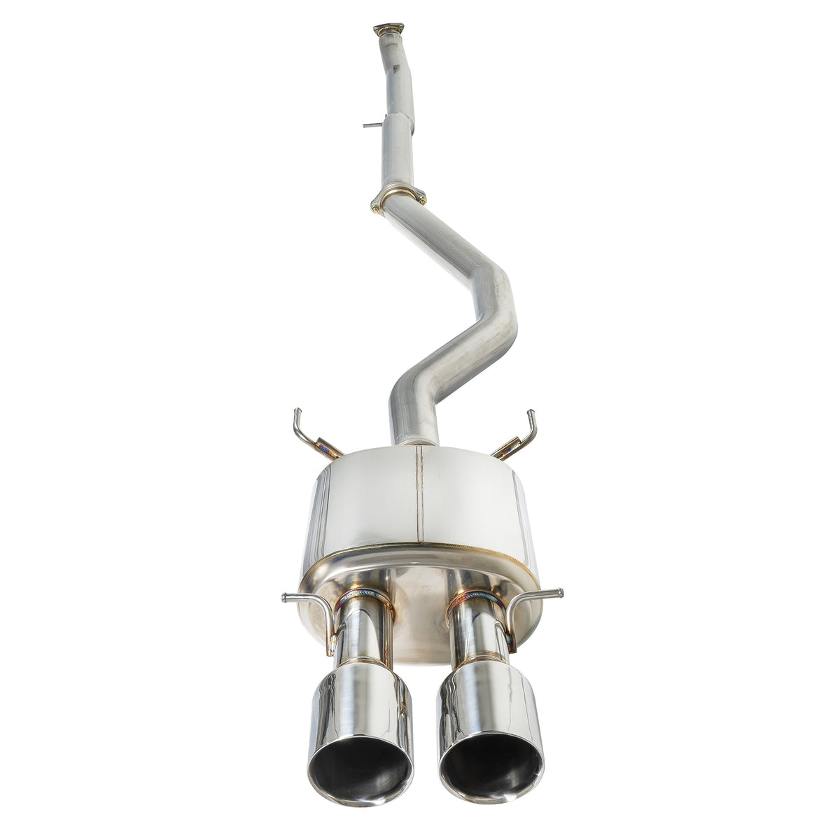 Remark 2017 Civic Si 4 Door Sedan Cat Back Exhaust w/Stainless Double Wall Tip (Not Resonated) - RK-C1076H-02