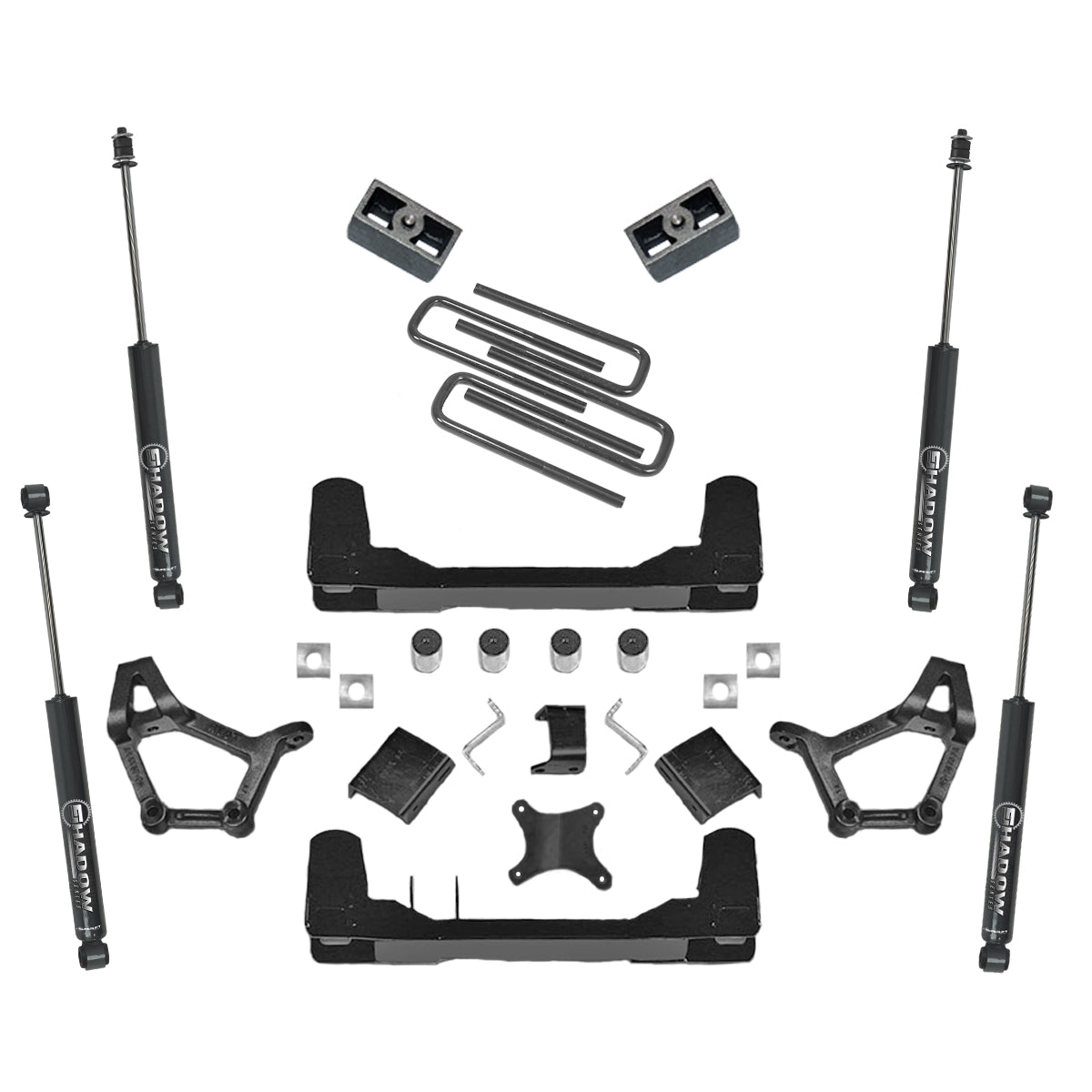 Superlift 89-95 Toyota Pickup 4WD (Only Short Bed Standard Cab) 4-5in Lift Kit w/ Superlift Shocks - K307 - front view