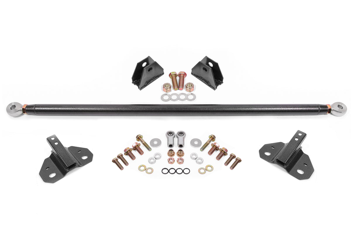 BMR Suspension 24-25 Ford Mustang Rear Steel Shock Mount & Brace Kit - Black Hammertone - SM772H