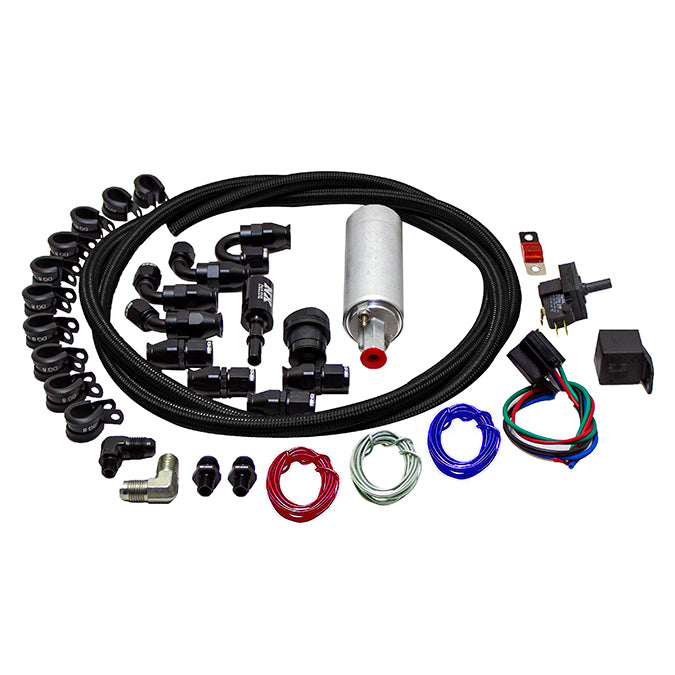 Snow Performance Supplemental Fuel System (Black Nylon Braided Stainless Line) - SNF-60900B