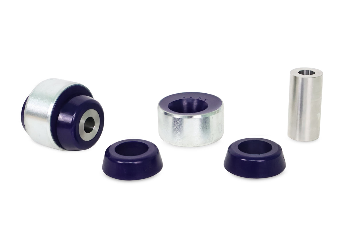 SuperPro - Front Control Arm Lower-Inner Rear Bushing Kit - Double Offset (Stainless Steel Hardware) - SPF3258SSK