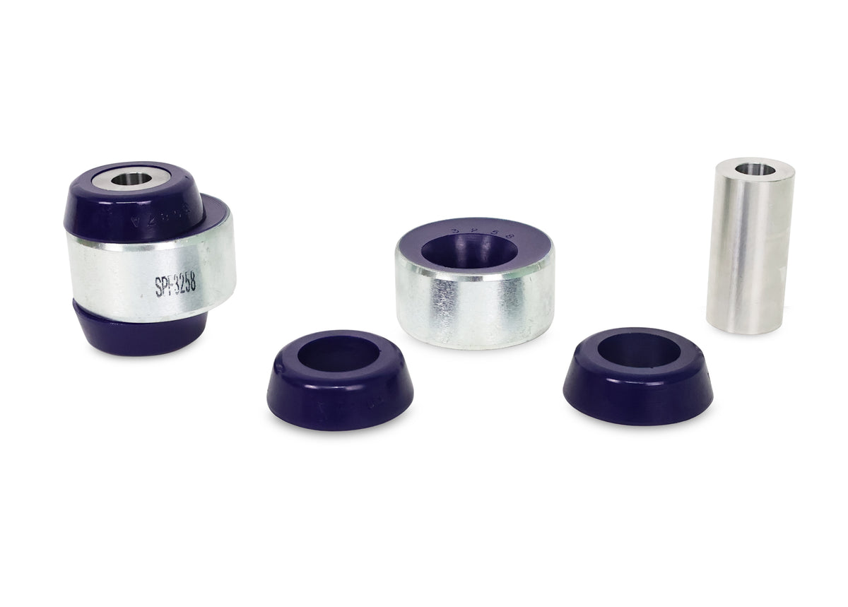 SuperPro - Front Control Arm Lower-Inner Rear Bushing Kit - Double Offset (Stainless Steel Hardware) - SPF3258SSK
