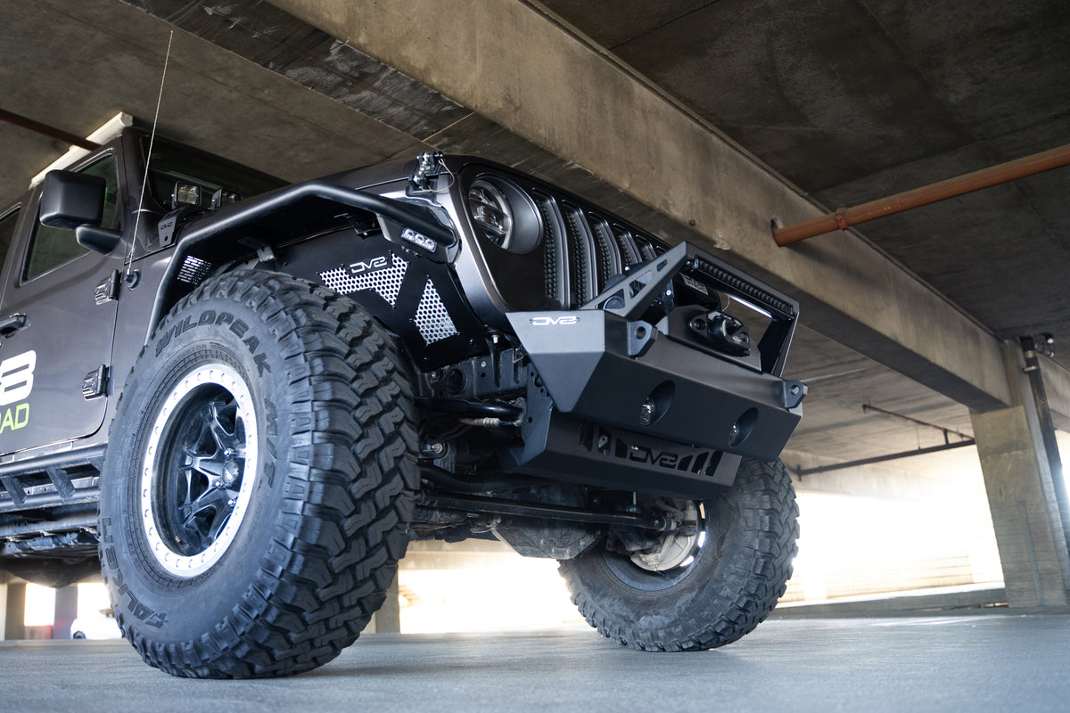 DV8 Offroad - JL/JT Front Bumper Sway-Bar Disconnect Motor Skid Plate - SPJL-02