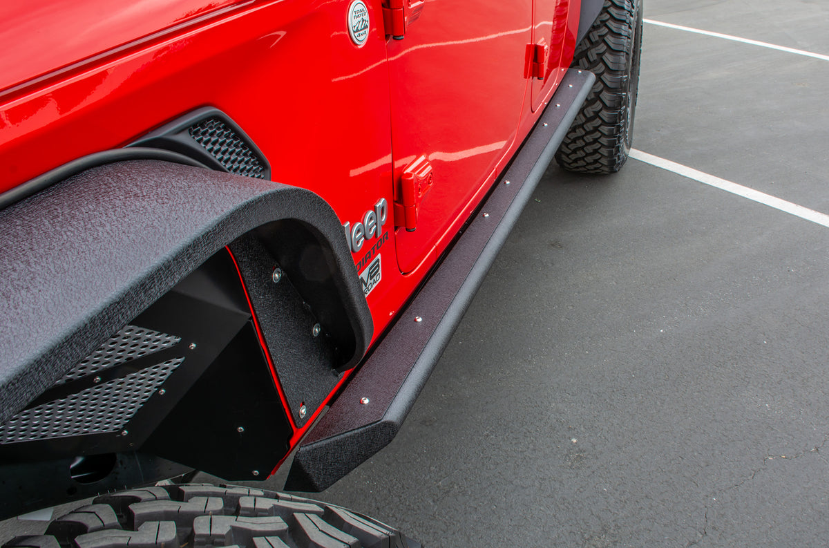 DV8 Offroad - Rock Slider with Step; Pair - SRGL-02