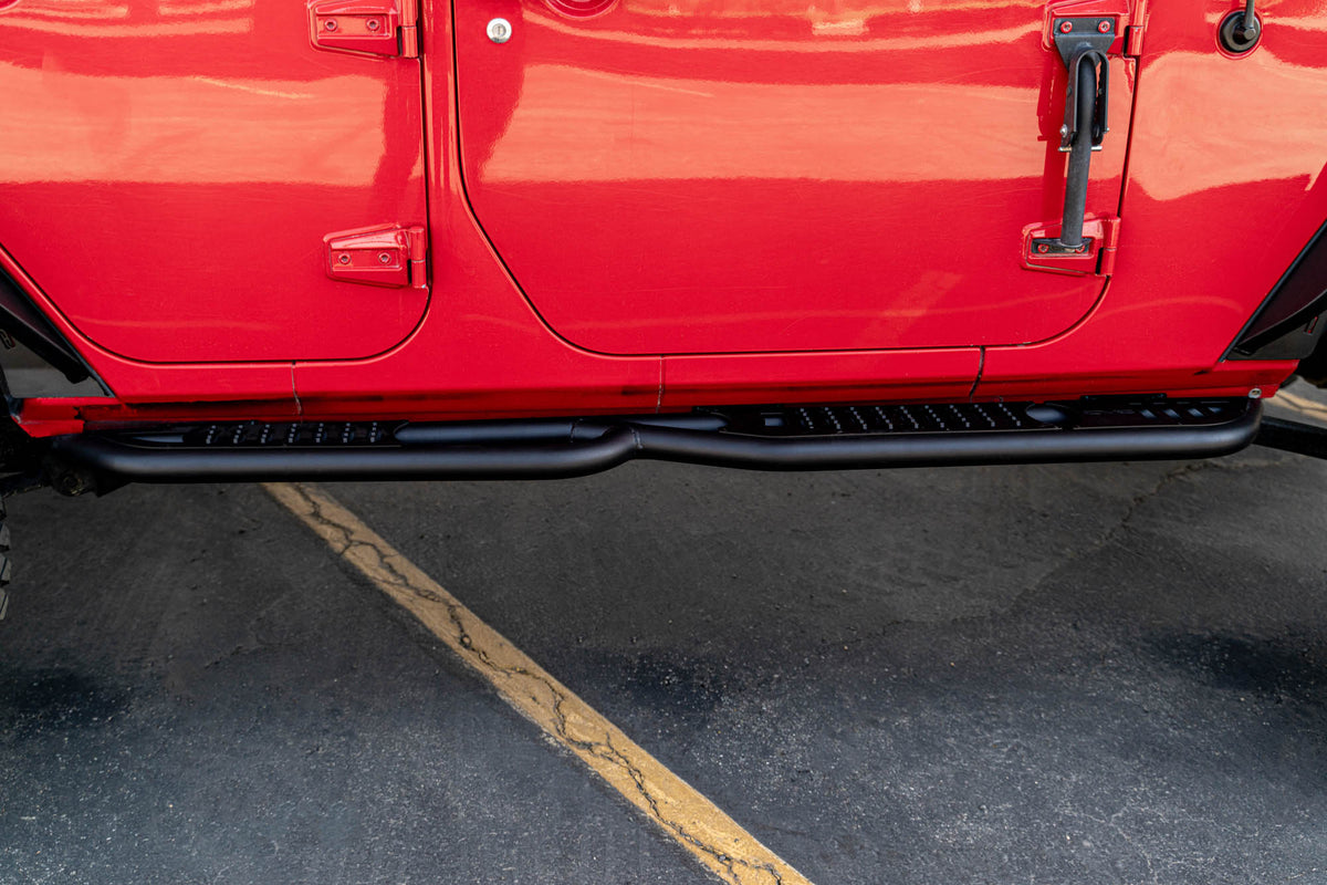 DV8 Offroad - 4-Door Jeep Wrangler JK OE Plus Side Steps - SRJK-08