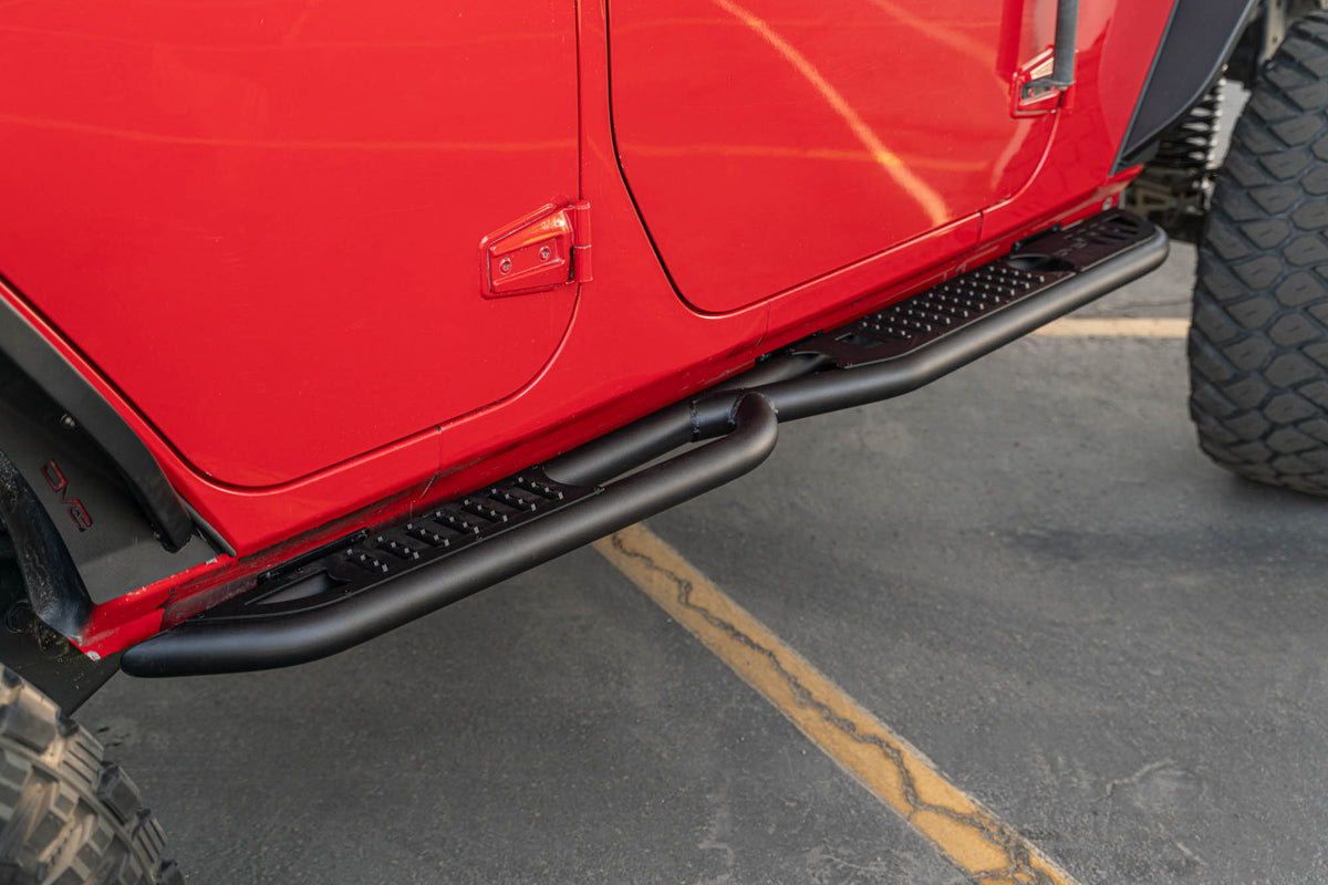 DV8 Offroad - 4-Door Jeep Wrangler JK OE Plus Side Steps - SRJK-08