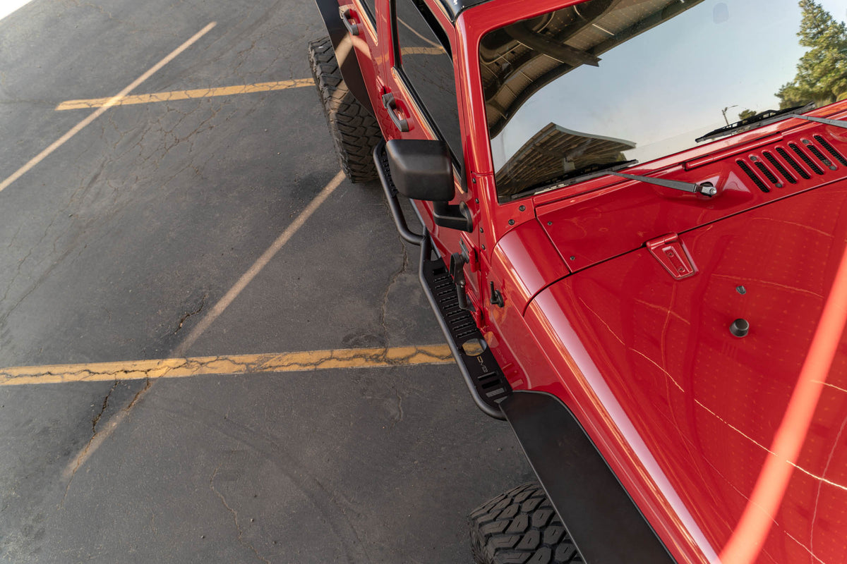 DV8 Offroad - 4-Door Jeep Wrangler JK OE Plus Side Steps - SRJK-08