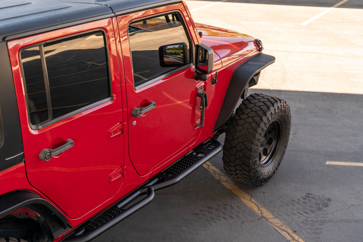 DV8 Offroad - 4-Door Jeep Wrangler JK OE Plus Side Steps - SRJK-08
