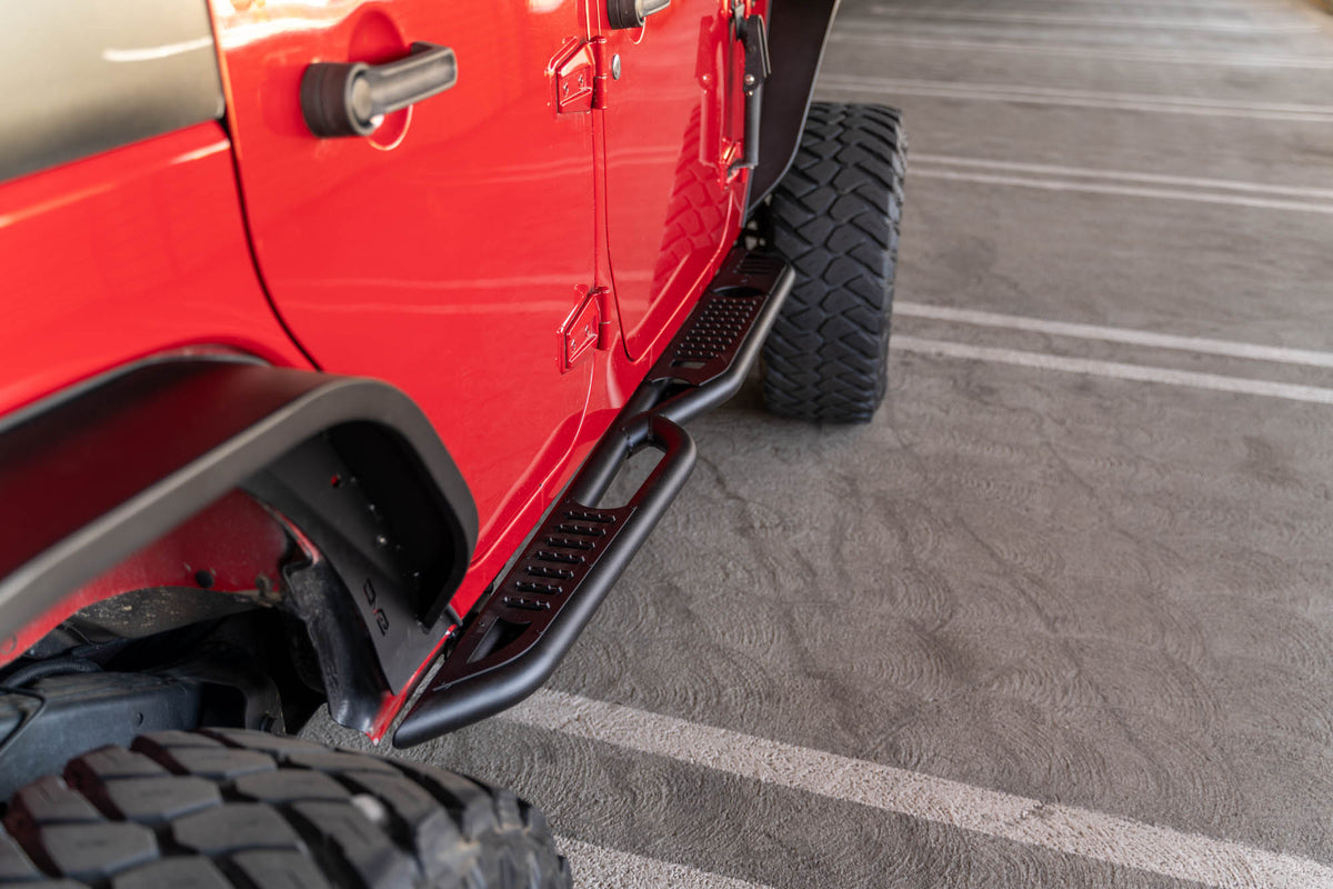 DV8 Offroad - 4-Door Jeep Wrangler JK OE Plus Side Steps - SRJK-08