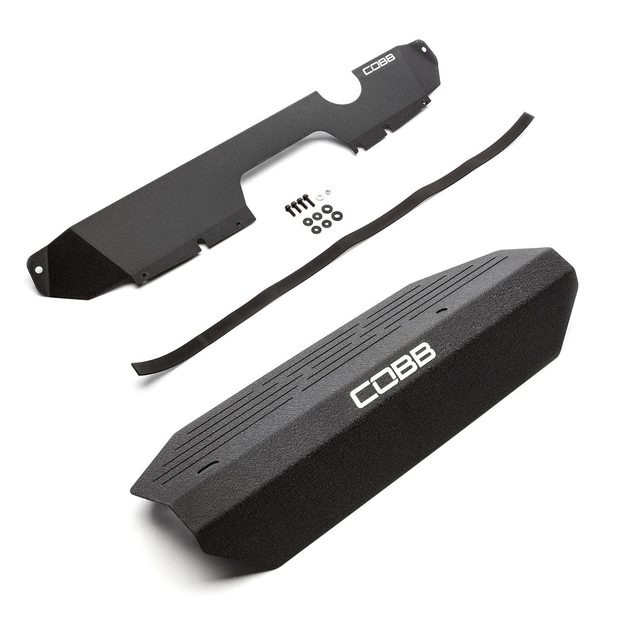 Cobb 15-20 Subaru STI Radiator Shroud + Alternator Cover Package - Wrinkle Black - SUB00008