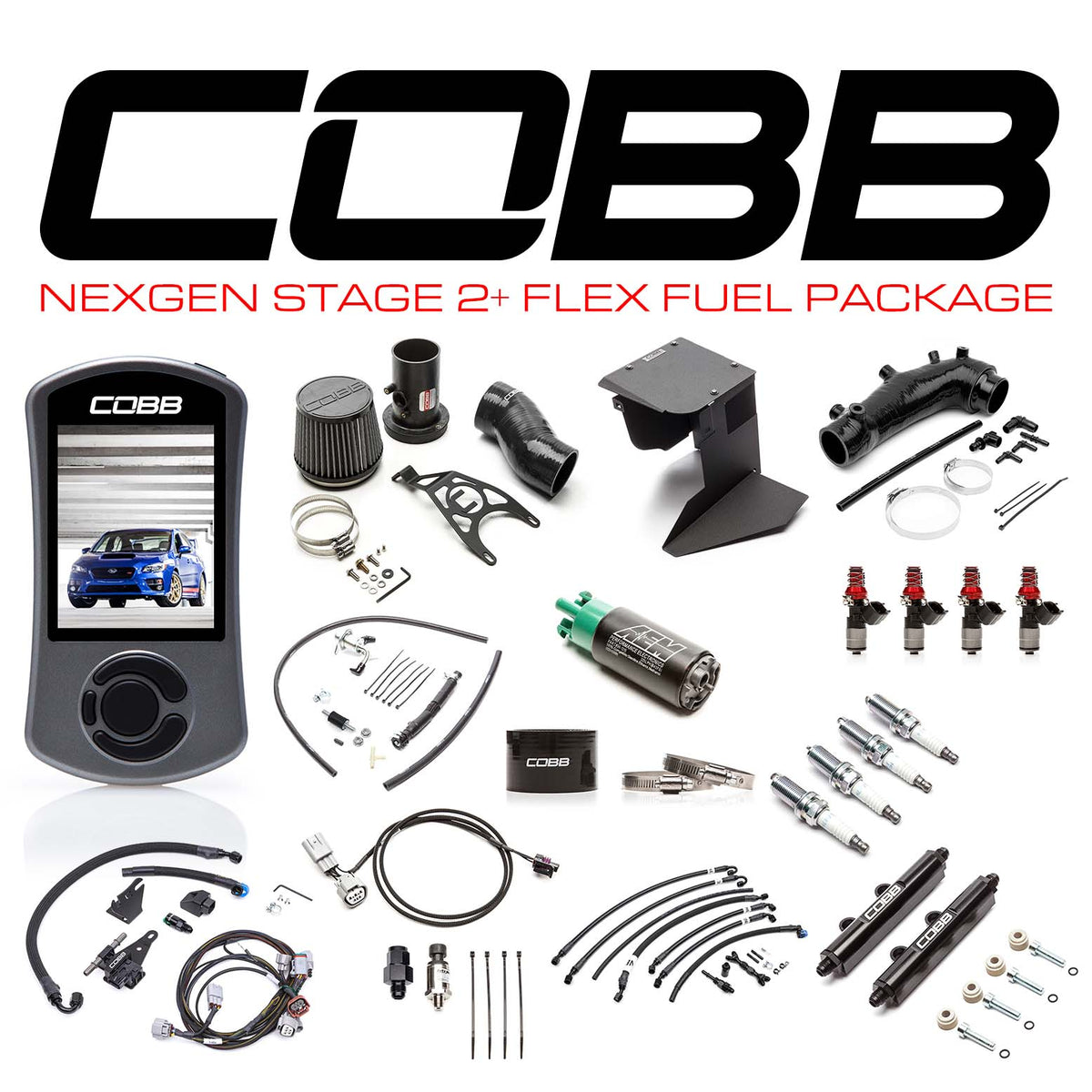Cobb 15-18 Subaru STI NexGen Stage 2 + Flex Fuel Power Package - Blue - SUB004NG2S1FF-BL