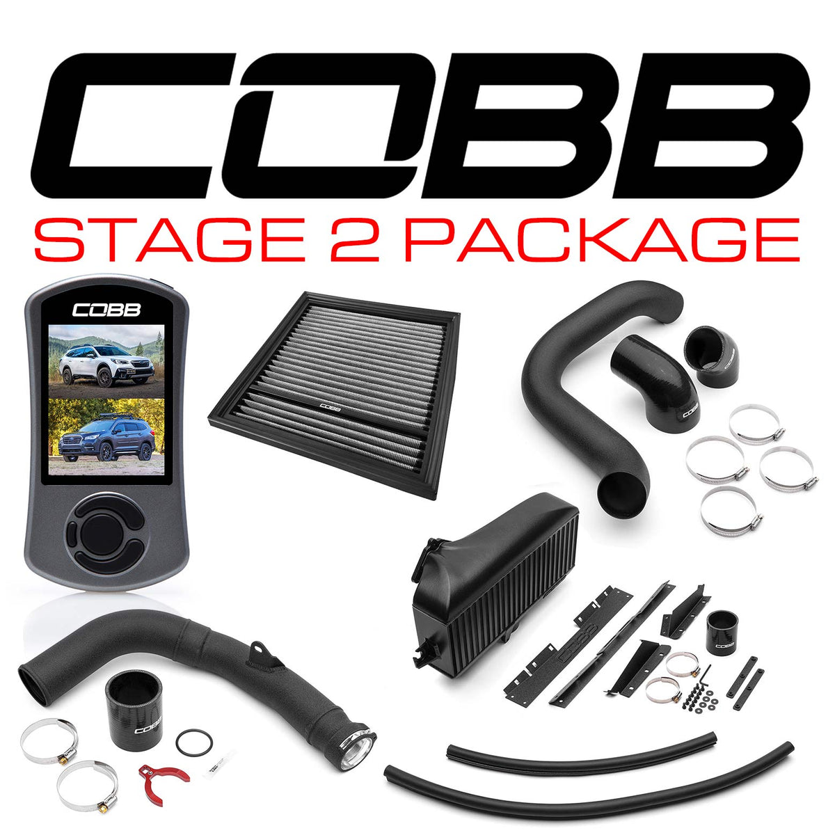 Cobb 20-22 Subaru Outback XT/2022 Outback Wilderness Stage 2 Power Package - Black - SUB0050020-BK