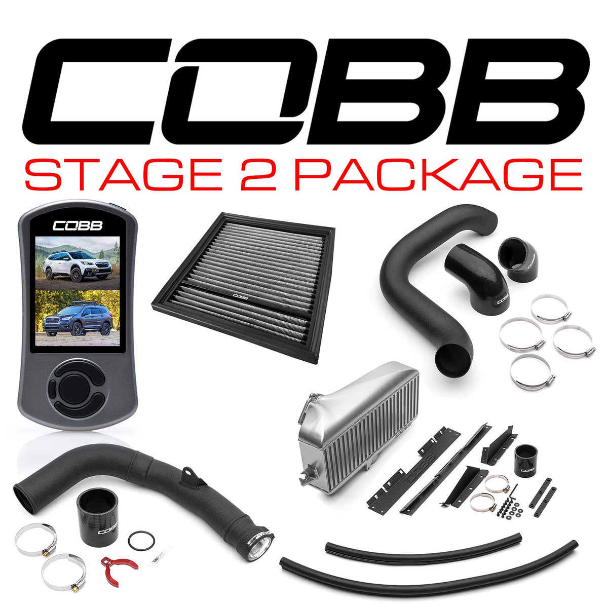 Cobb 20-22 Subaru Outback XT/2022 Outback Wilderness Stage 2 Power Package - Silver - SUB0050020-SL