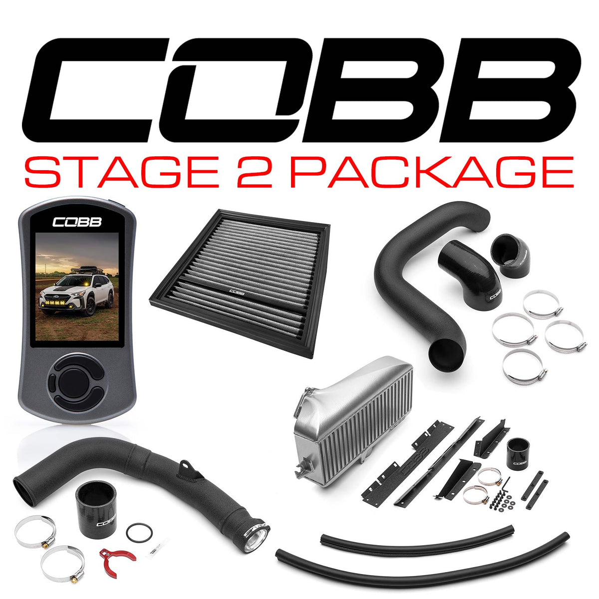 Cobb 23-25 Subaru Outback XT/Wilderness Stage 2 Power Package - Silver - SUB0070020-SL