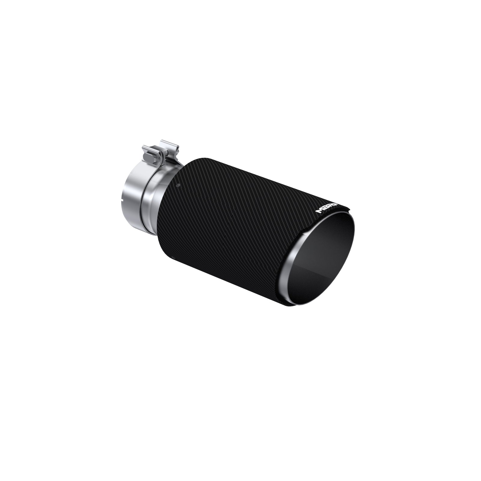 MBRP Universal Carbon Fiber Tip 6in OD/4in Inlet/12in L - Angle Cut Tip - T5072CF