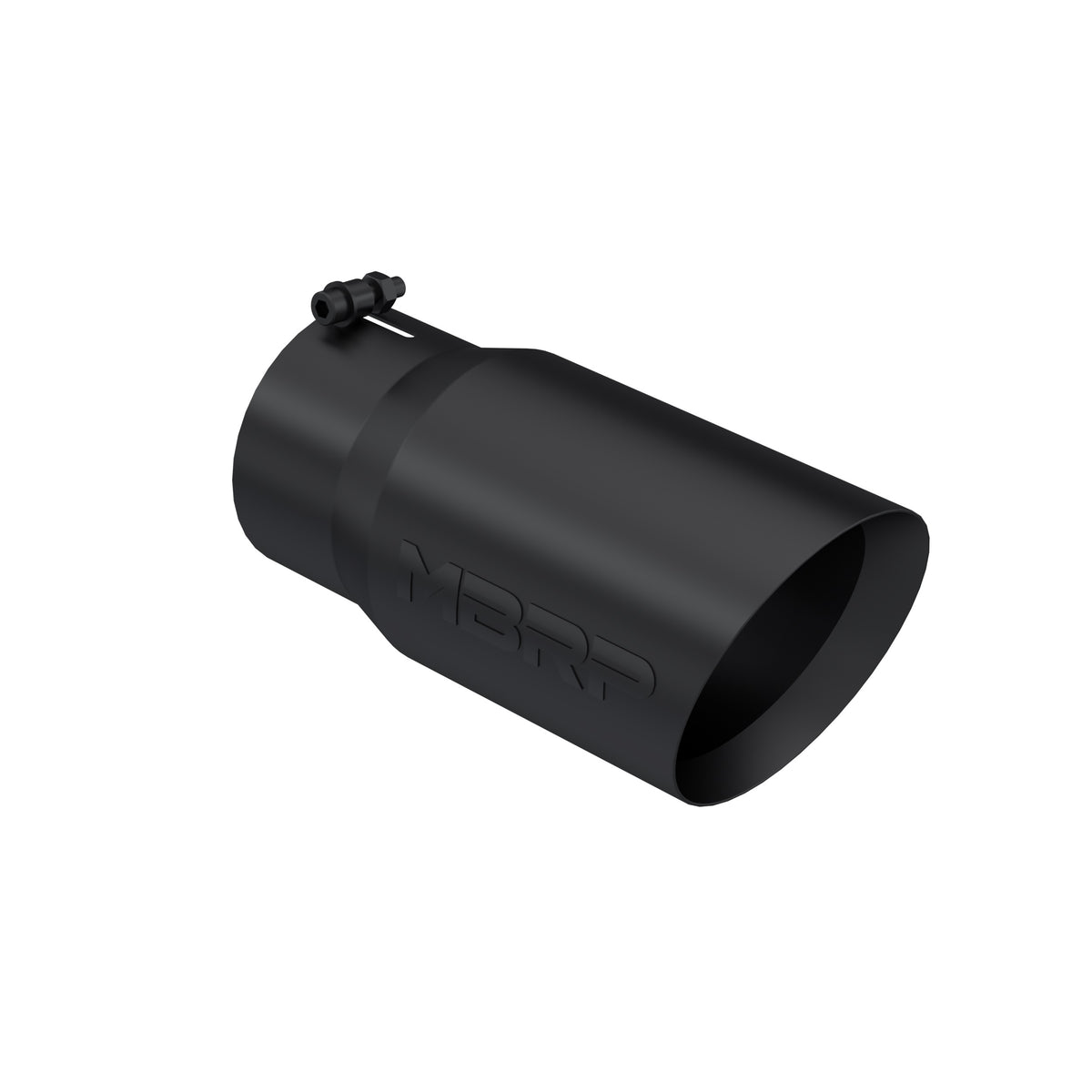MBRP Universal Tip 6 O.D. Dual Wall Angled 5 inlet 12 length - Black Finish - T5074BLK