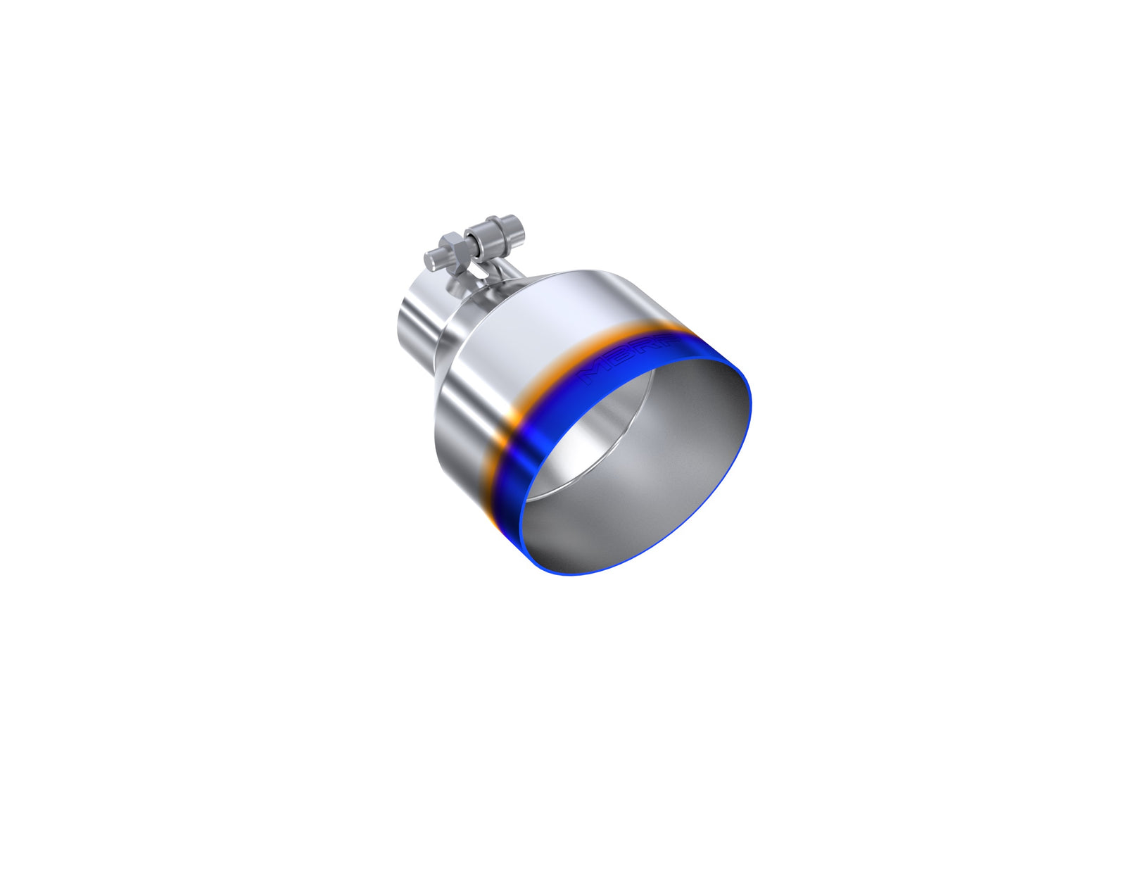 MBRP Univ. T304 Stainless Steel Burnt End Tip 2.5in ID / 5in OD / 6.5in Length Angle Cut Single Wall - T5190BE
