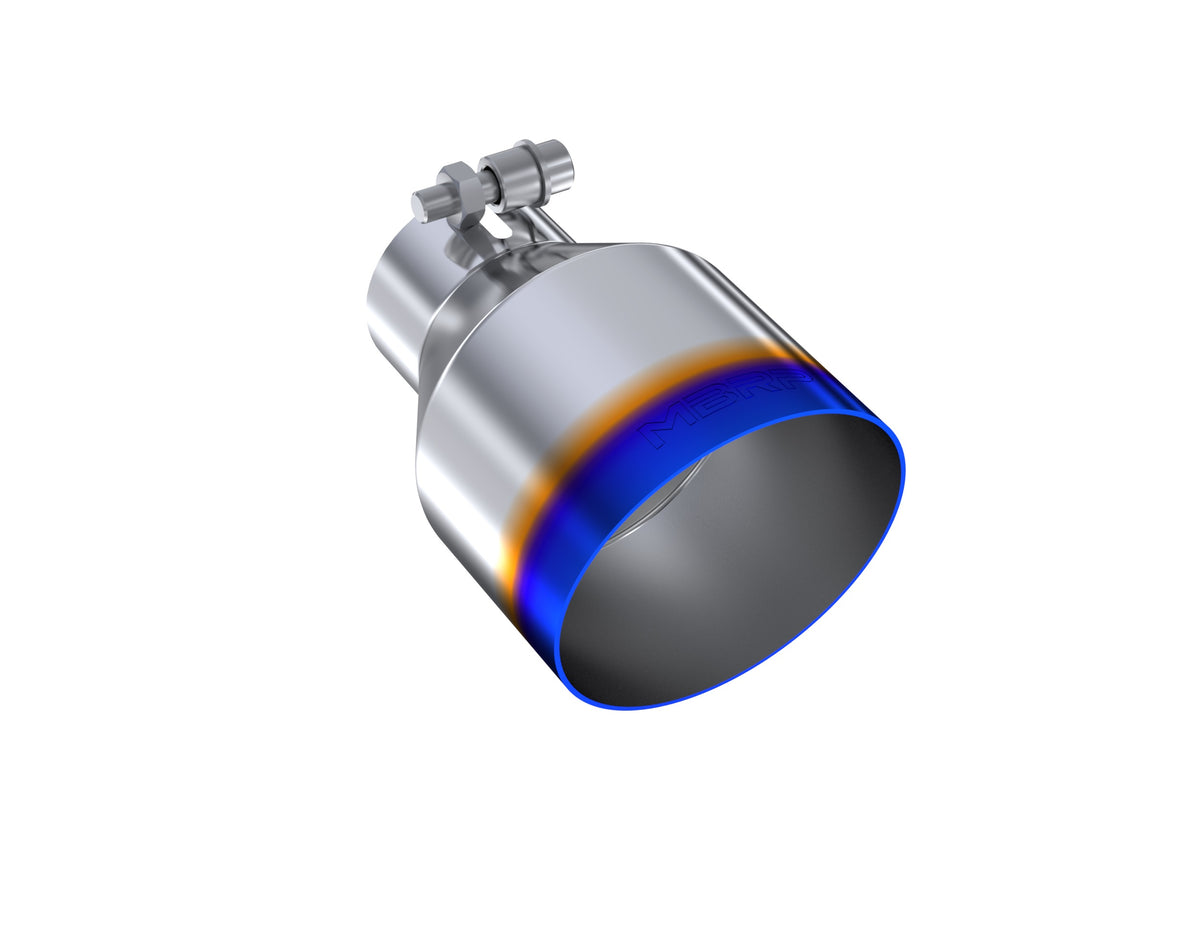 MBRP Universal Burnt SS Tip 2.5in ID / 4.5in OD Out / 6.5in Length Angle Cut Single Wall - T5191BE