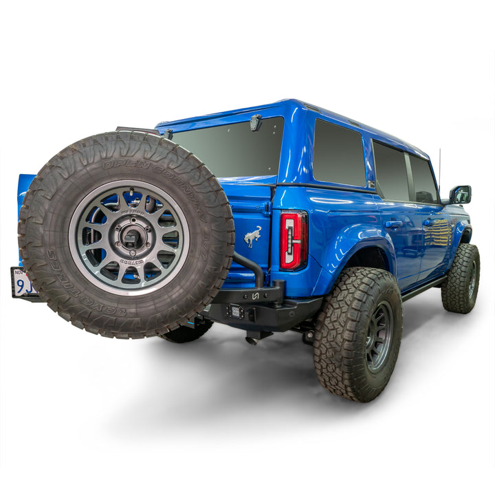 Turn Offroad 2021+ Ford Bronco Swing Out Tire Carrier with Lights - RB4-M1 for 2021-2026 Ford Bronco - close-up