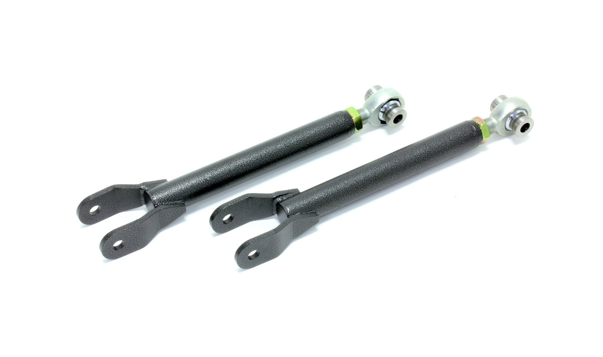 BMR 10-15 5th Gen Camaro Trailing Arms Rear w/ Single Adj. Rod Ends - Black Hammertone - TCA033H