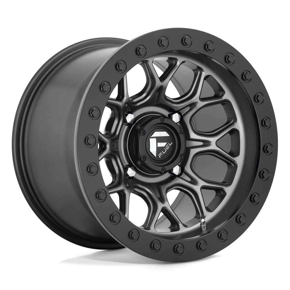 Fuel Off-Road Aluminum Wheels 15X10 Tech Utv Beadlock D919 Matte Gunmetal Black Bead Ring