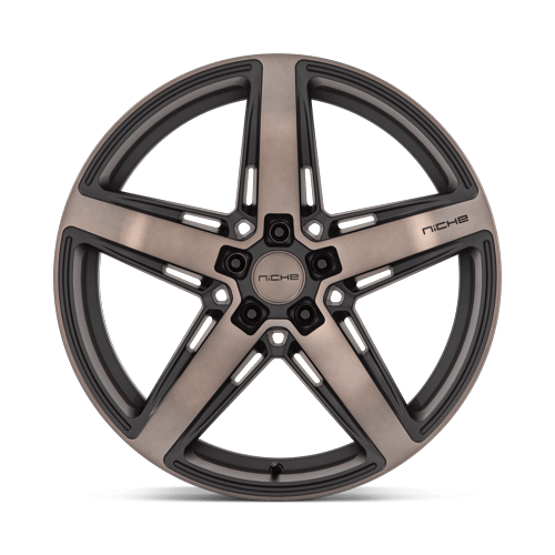 Niche 1PC M271 Teramo 20X10.5 5X112 +20MM Matte Black W Double Dark Tint