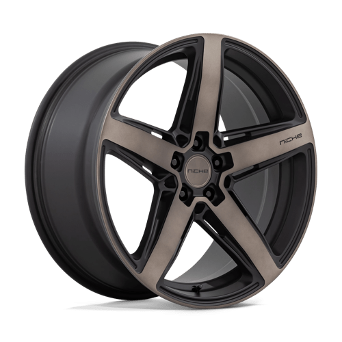 Niche 1PC M271 Teramo 20X9.5 5X115 +15MM Matte Black W Double Dark Tint