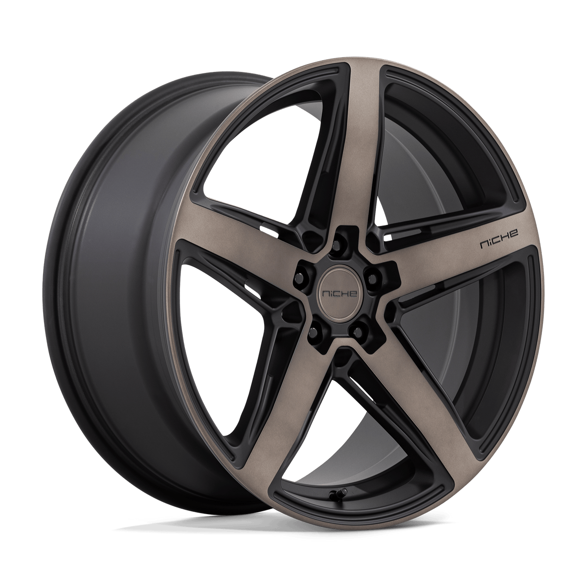 Niche 1PC M271 Teramo 20X9 5X112 +27MM Matte Black W Double Dark Tint