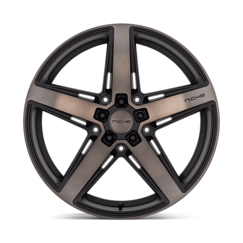 Niche 1PC M271 Teramo 20X10.5 5X112 +40MM Matte Black W Double Dark Tint